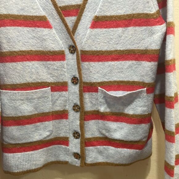White Stuff Jamie Oversize Striped Cardigan With Pockets - UK 10 / US 6 - S/M - Picture 5 of 16